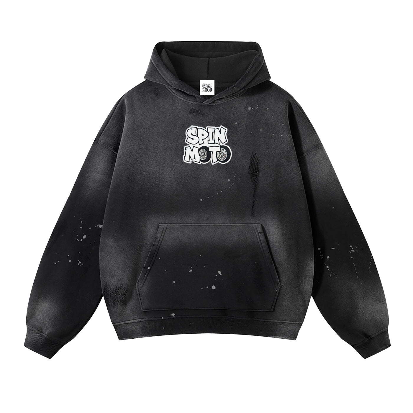 Spin Moto Baggy Hoodie - Black