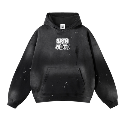 Spin Moto Baggy Hoodie - Black